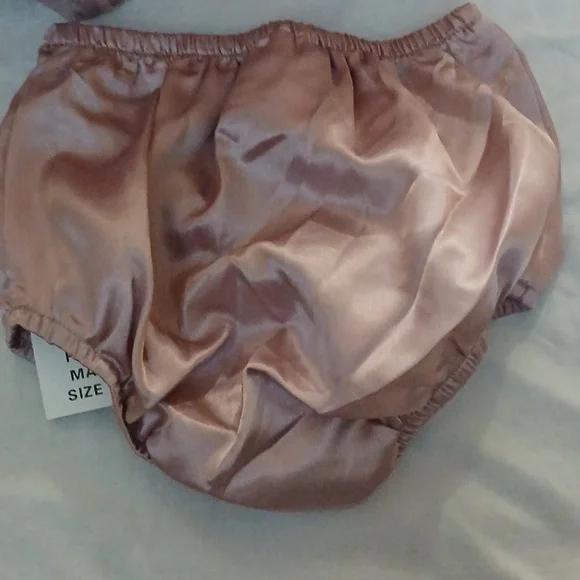 Rare Edition 2 Piece Set Mauve Baby girls Dress and pull up cover Size 18M - Picture 3 of 5